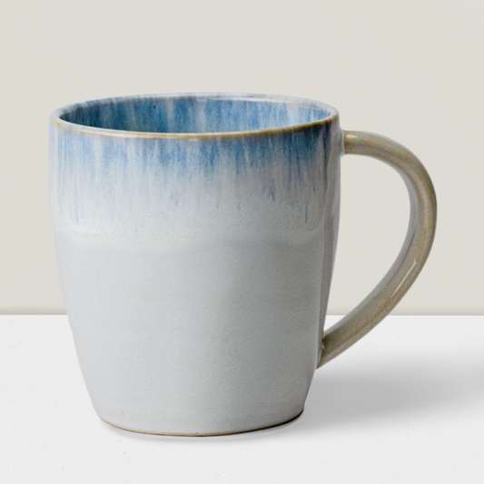 מאג/ספל תה ענקית כחול לבן עם ידית 440 מ׳׳ל