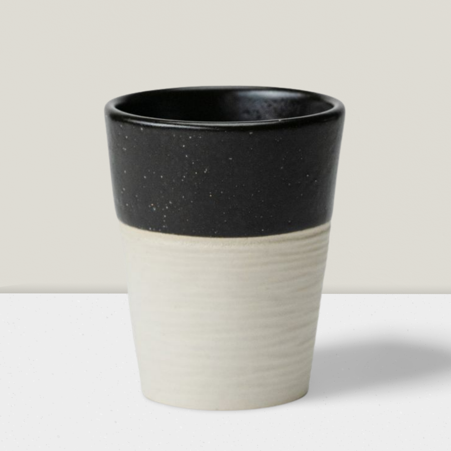 White white ceramic latte cup - without handle 300 ml - Nótos